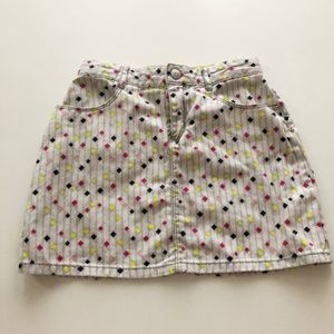 Gymboree Denim Jean Skirt Small Diamond Print 8